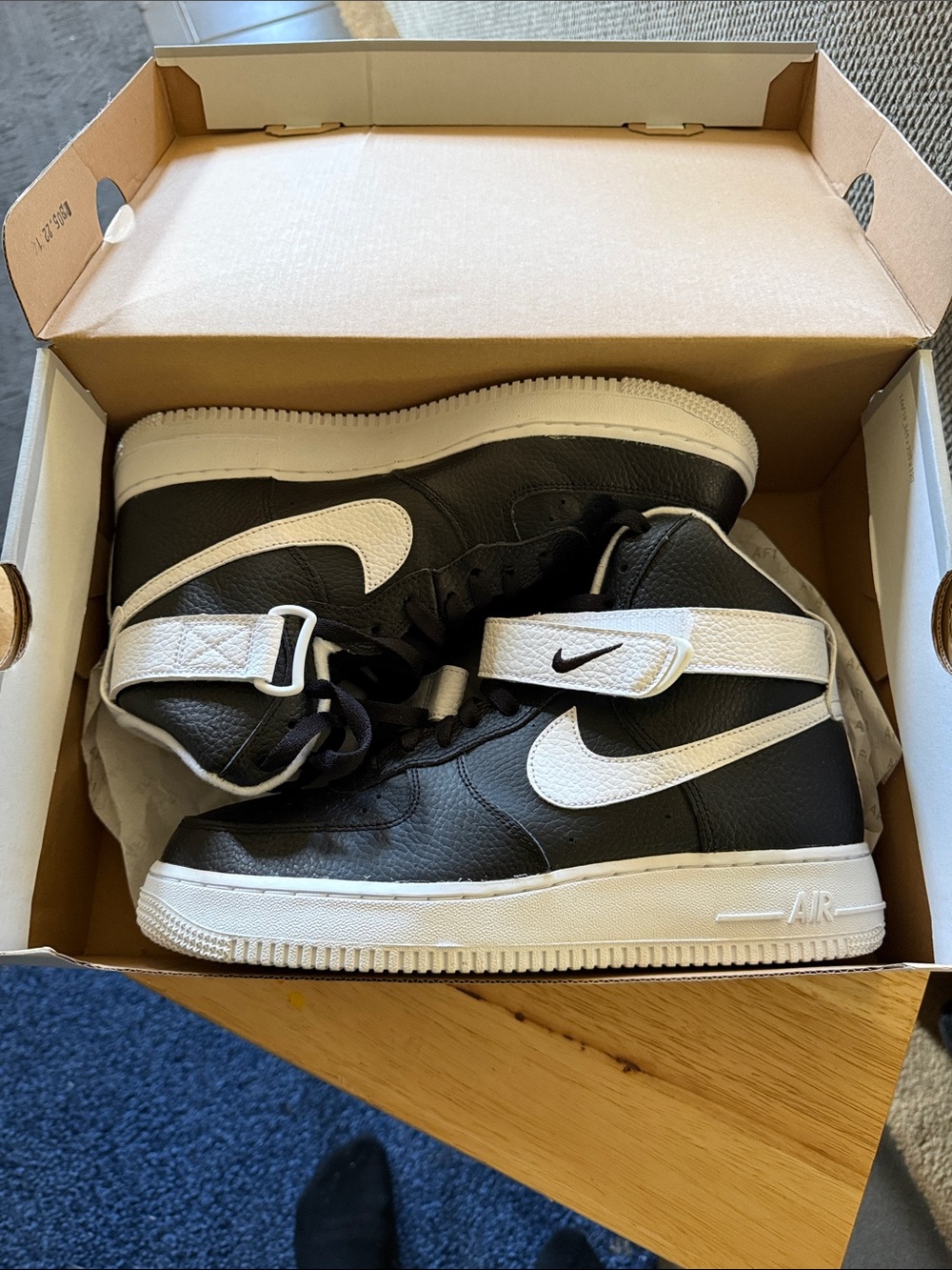Nike Black & White High-Top Air Sneakers